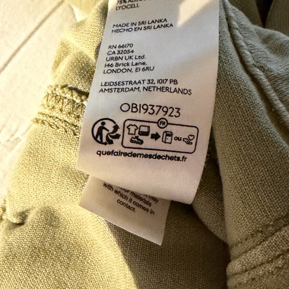 Olive Green Free People Denim We The Free  Cinched Cargo Jeans Women’s Medium - Picture 6 of 13